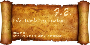 Földváry Eszter névjegykártya