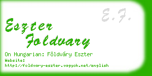 eszter foldvary business card